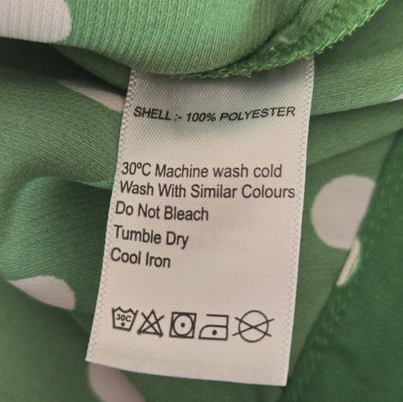 Broadway 38 Green Polka Dot Tie-Front Blouse xl - Picture 7 of 8